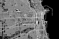 Chicago Black Map wallpaper