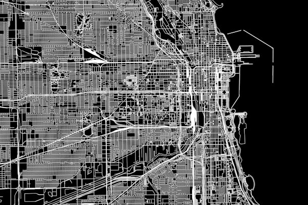 Chicago Black Map