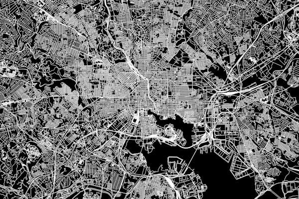 Baltimore Black Map
