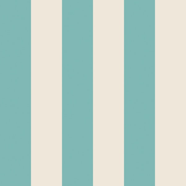 Pastel Turquoise Cream Striped