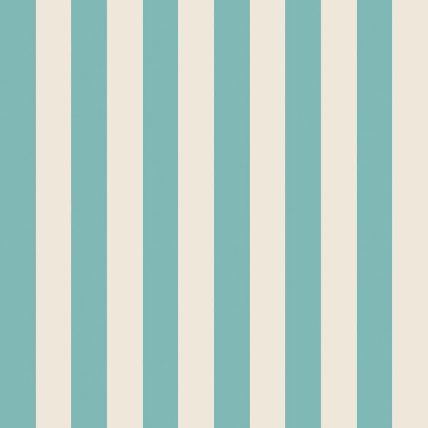 Turquoise and Cream Vertical Stripes