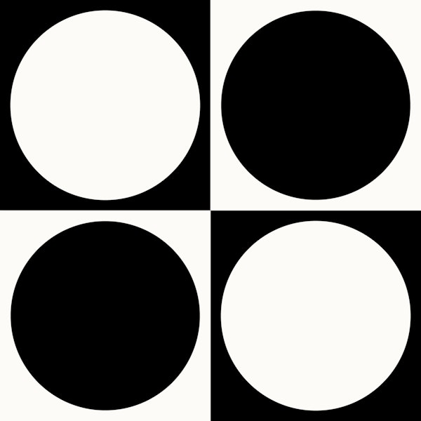 Mod Checks and Circles Black Ivory