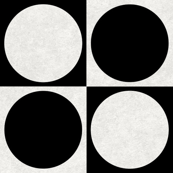 Mod Checks and Circles Black Ivory Effect