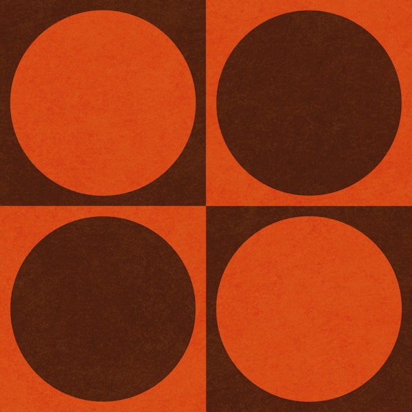 Mod Checks and Circles Terracota Effect