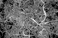 Rome Black Map wallpaper