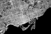 Toronto Black Map tapeta