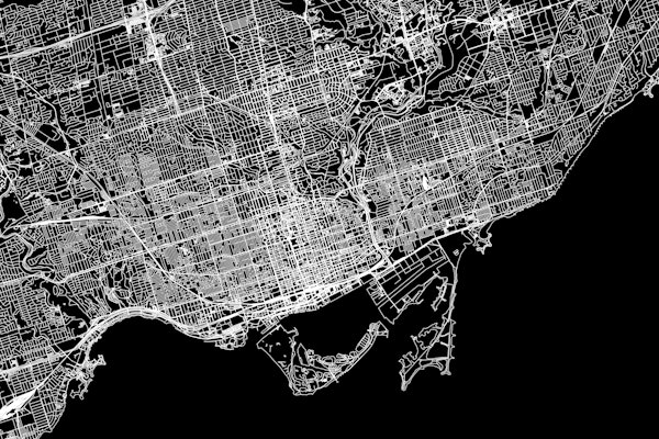 Toronto Black Map