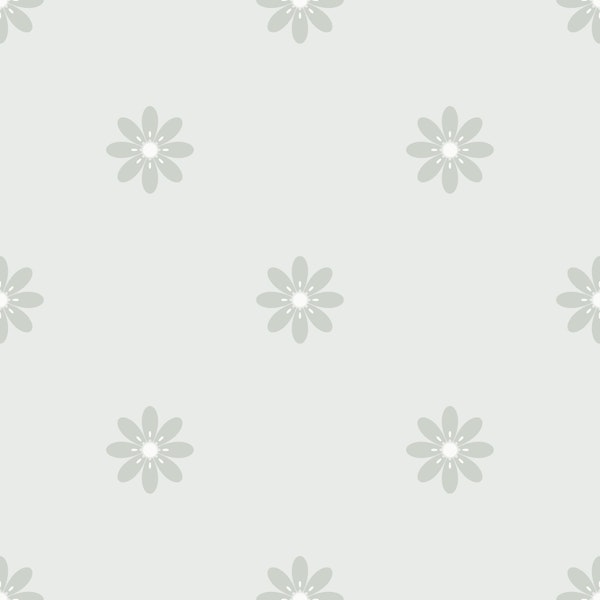 Fine Daisy - Light Green Gray 2