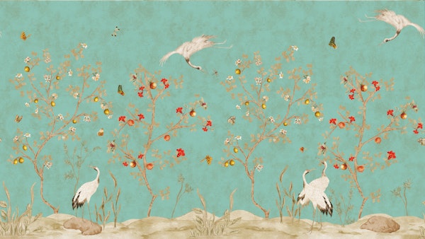 Chinoiserie Cranes and Trees