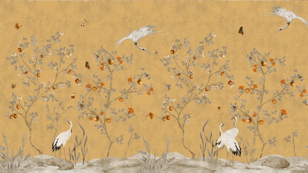 Chinoiserie Cranes and Trees 1