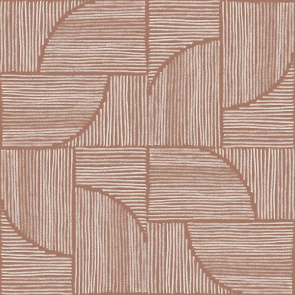 Basketweave Geometric Lines - Clay Ground