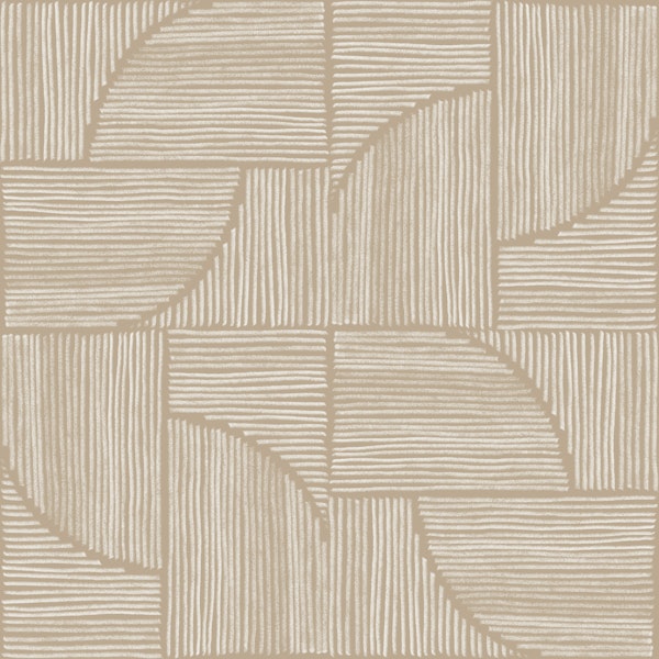 Basketweave Geometric Lines - Sand Ground