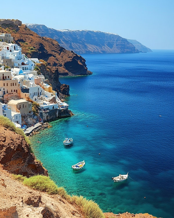 Santorini Cliffside Sea View