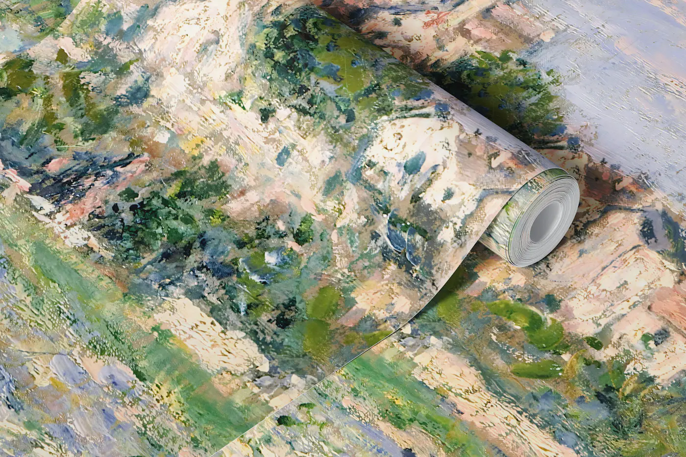 Monet's Vétheuil in Summer Vibrant Panoramic wallpaper roll