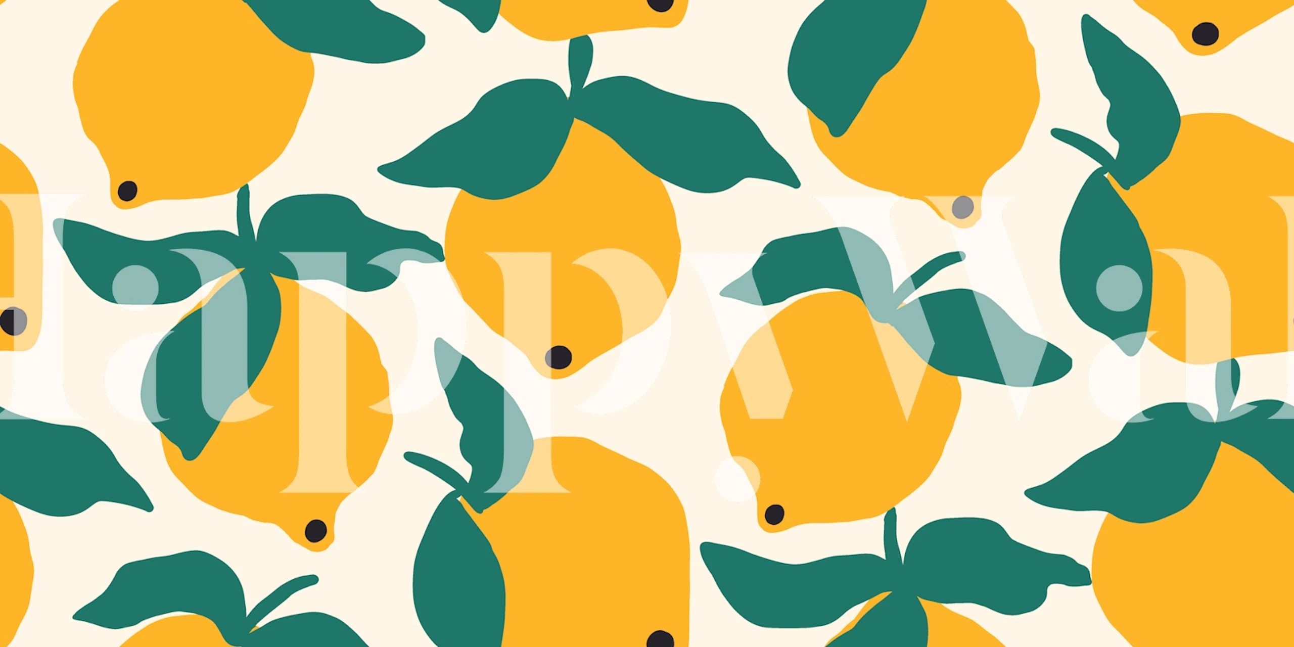 Bold Citrus Lemons tapetas