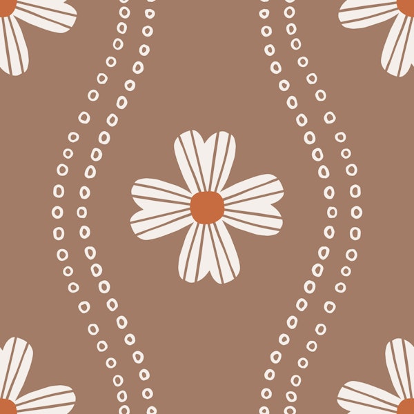 Scandi Boho Pattern Brown