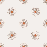 Boho Daisy Sketch Beige tapet