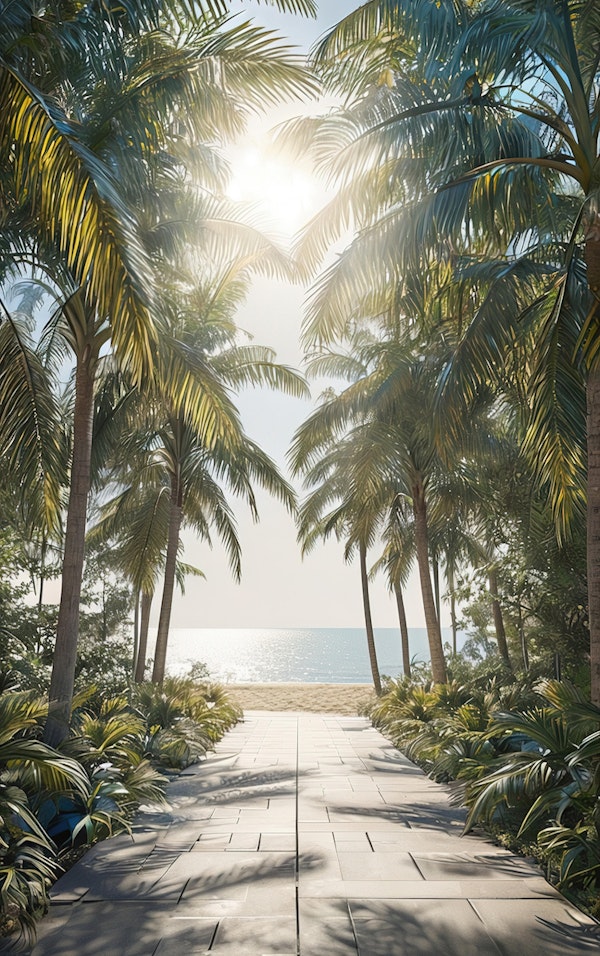Maldives Palm Beach Path