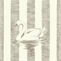 Natural Swan Striped Nautical wallpaper