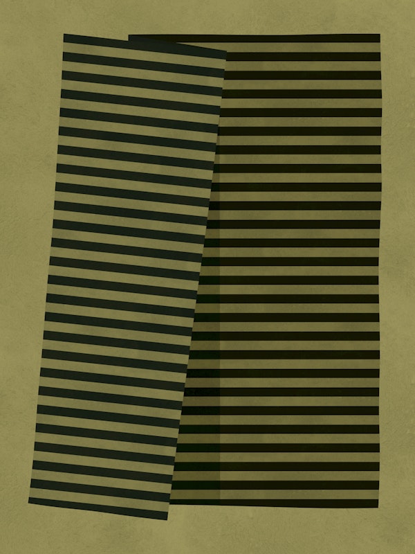Olive Black Horizontal Stripes