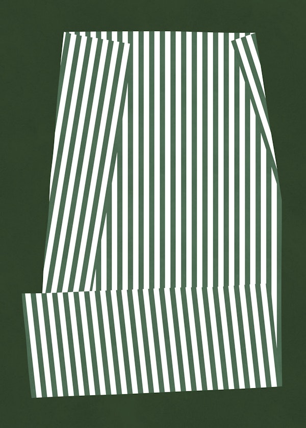 Forest Green Optical Stripes