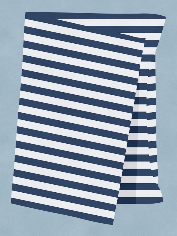 Navy White Diagonal Stripes