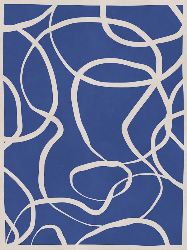 Cobalt Abstract Linework