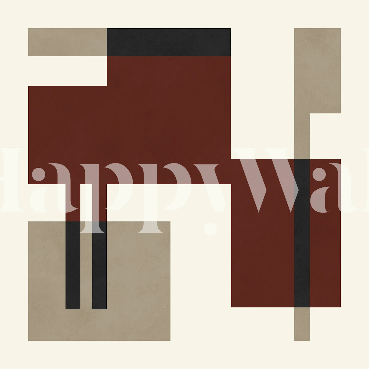 Rust red abstract wallpaper in a modern room