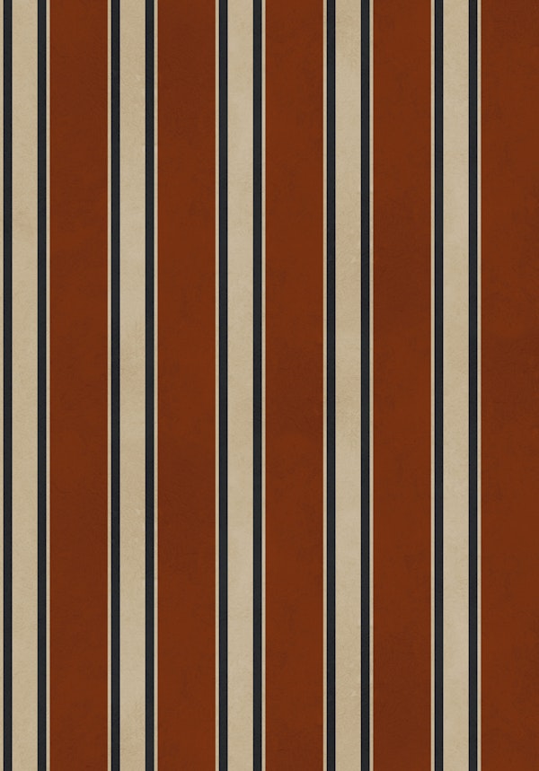 Rust Orange Vertical Stripes