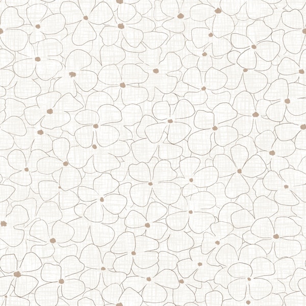 Minimal Beige Floral Hydrangea Design
