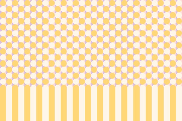 Pastel Retro Dots - yellow & white