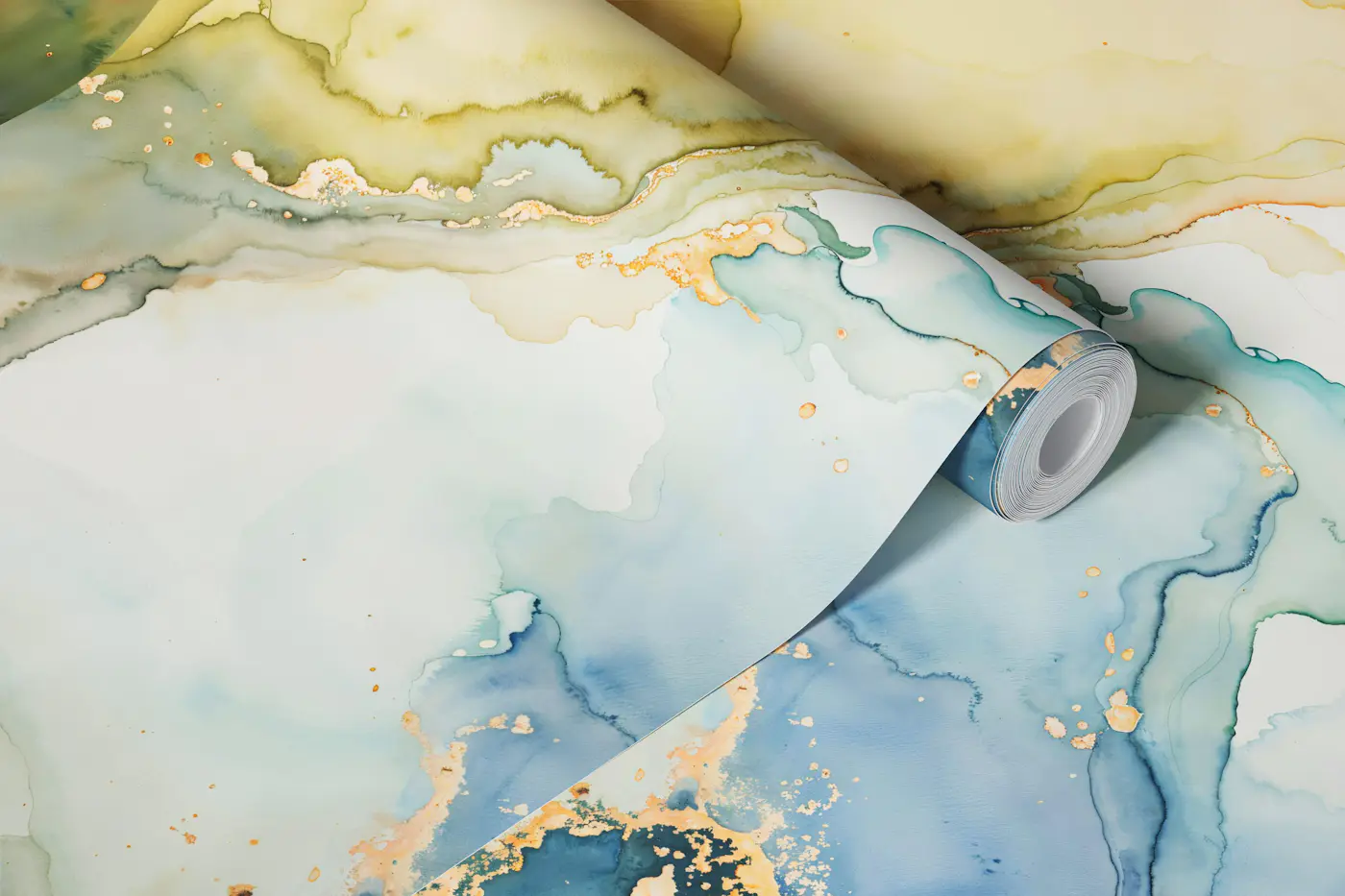 Pastel Marble Ink Flow wallpaper roll