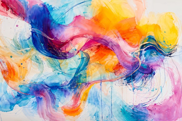 Color Splash Abstract Swirl