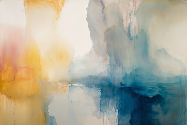 Sunlit Mist and Blue Horizon