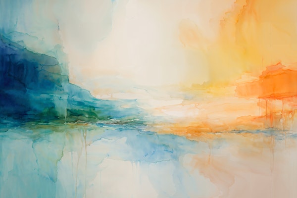 Coastal Mist Watercolor
