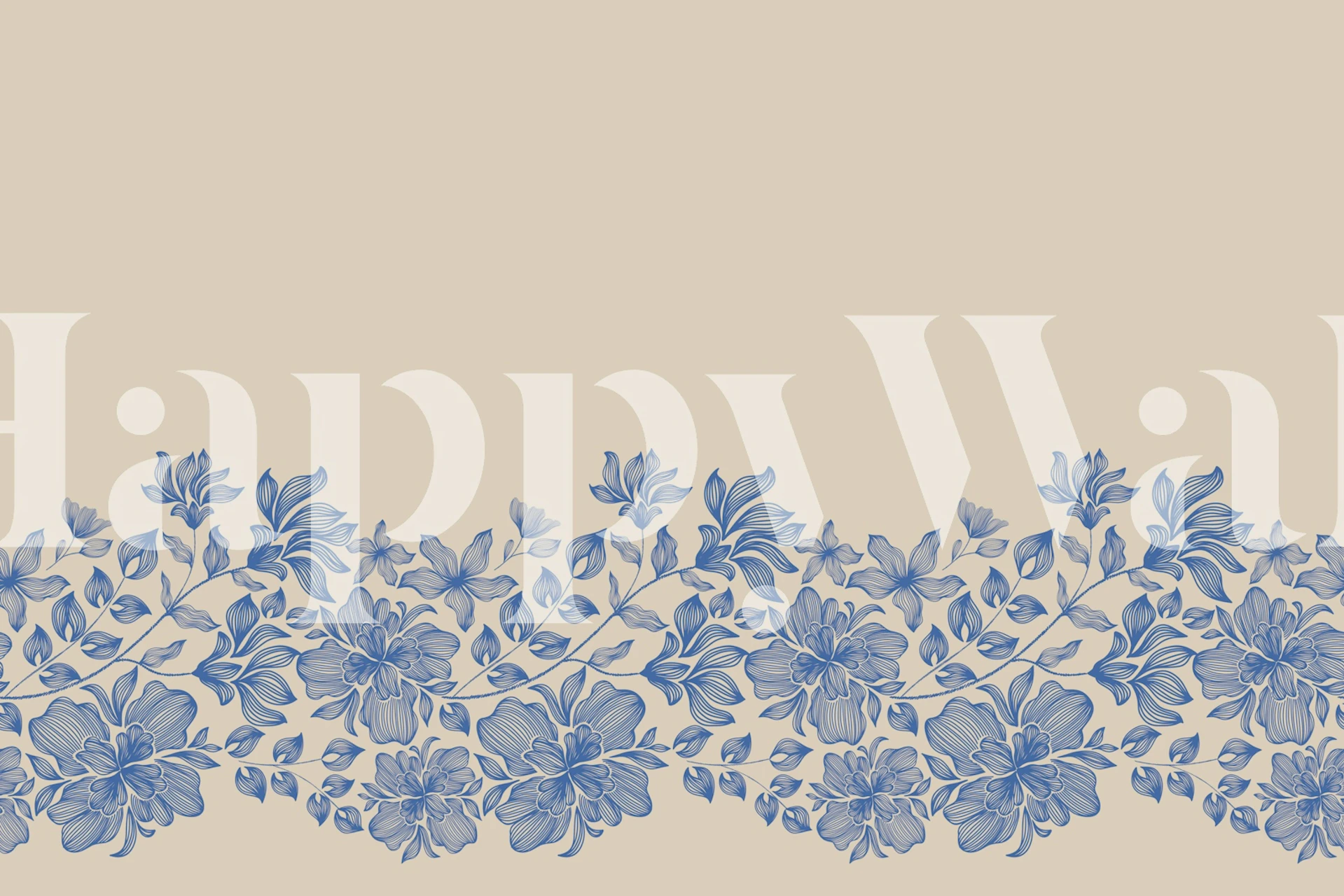 Chic Floral Border Accent tapetas