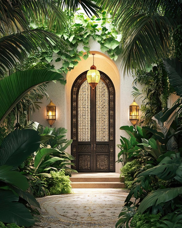 Tropical Courtyard Doorway