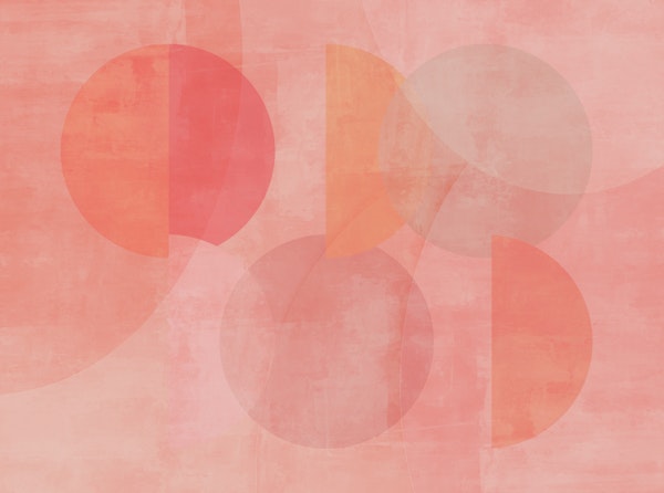 Pastel Peach Contemporary Abstract