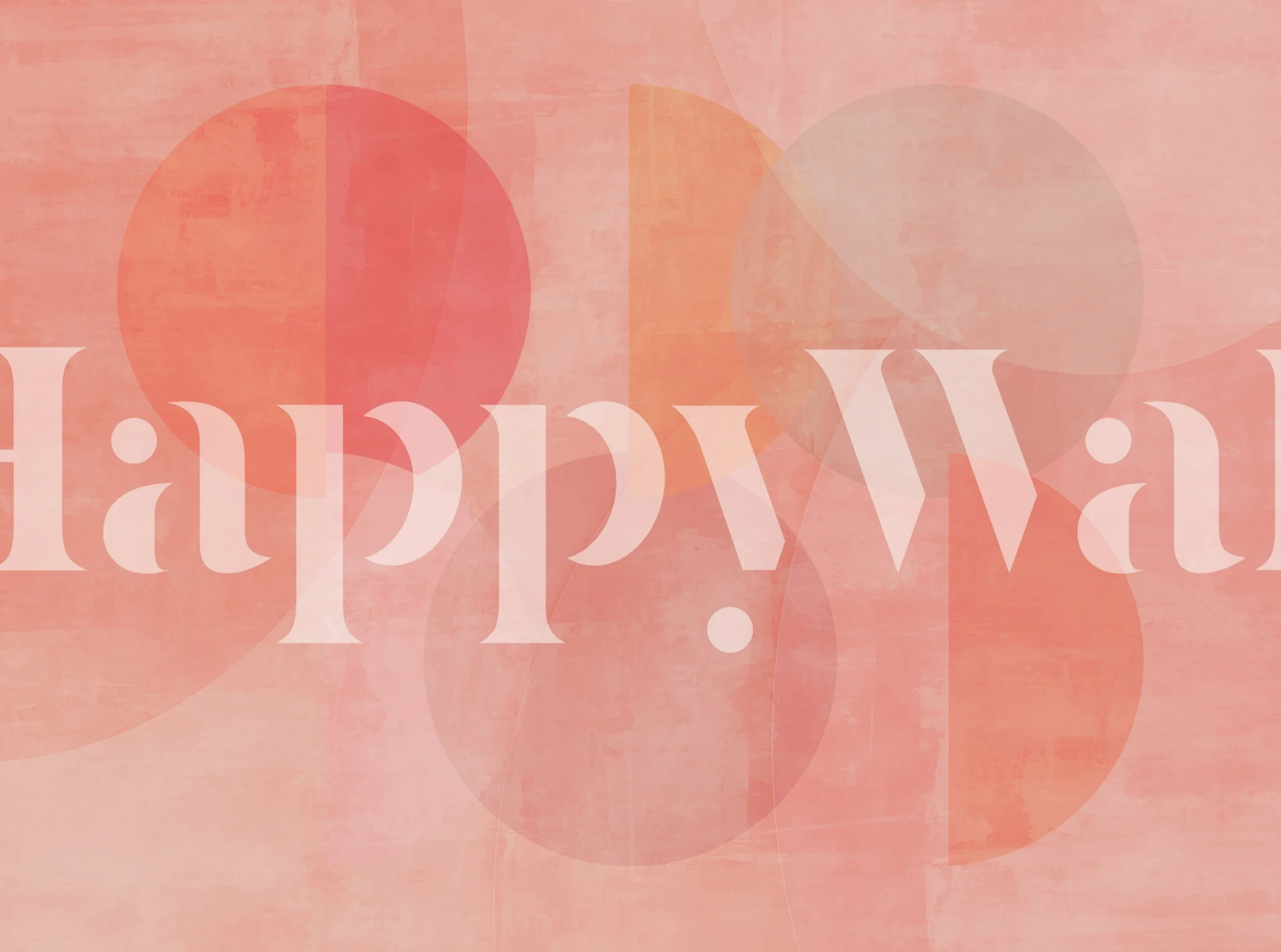 Pastel peach abstract wallpaper in a modern room