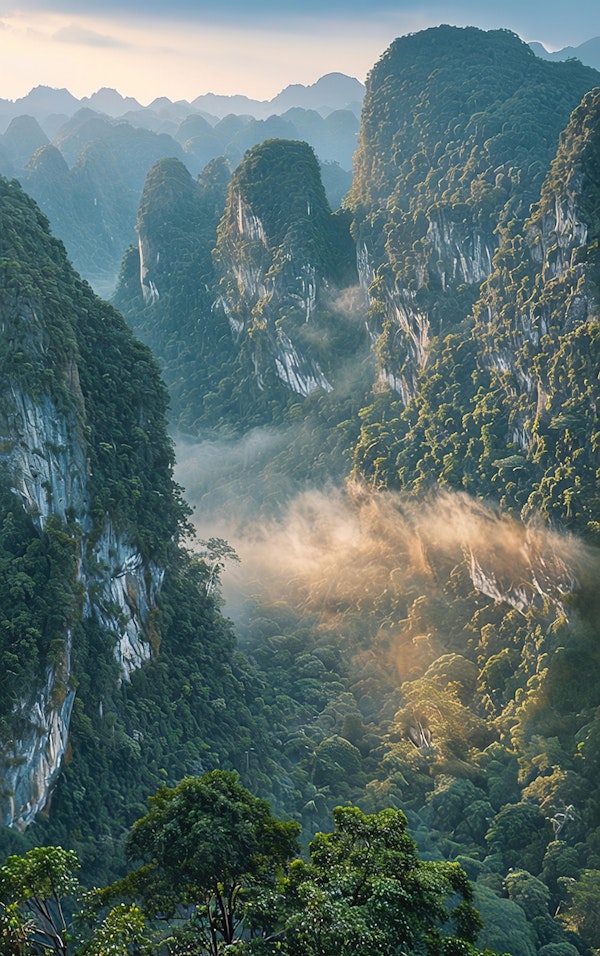 Thailand Karst Mountain Valley