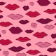 Dark Coquette Kissy Lips in Plum on pink