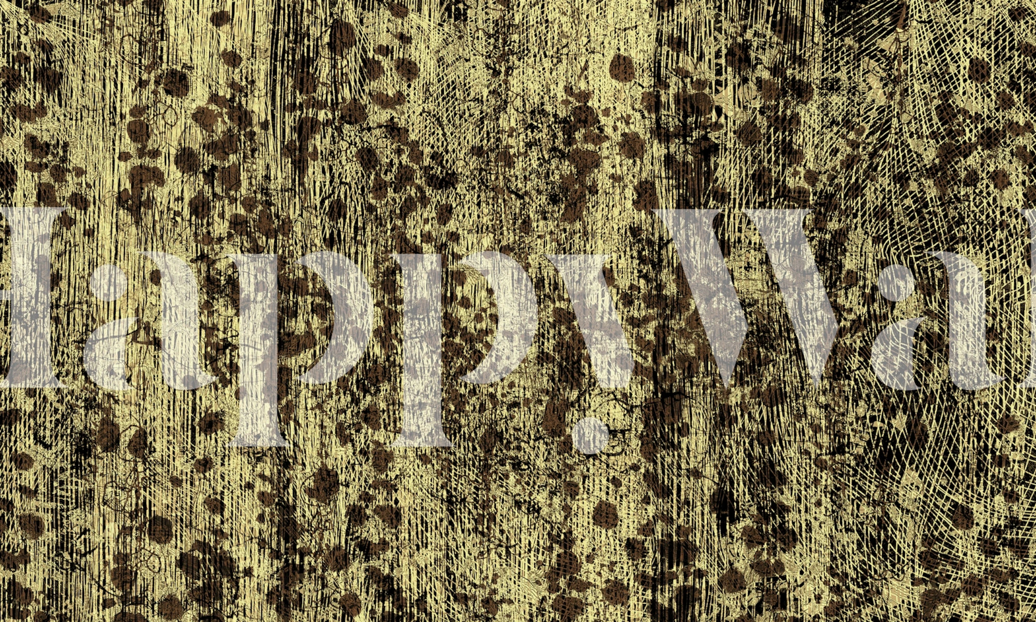 Weathered brass wallpaper in a room