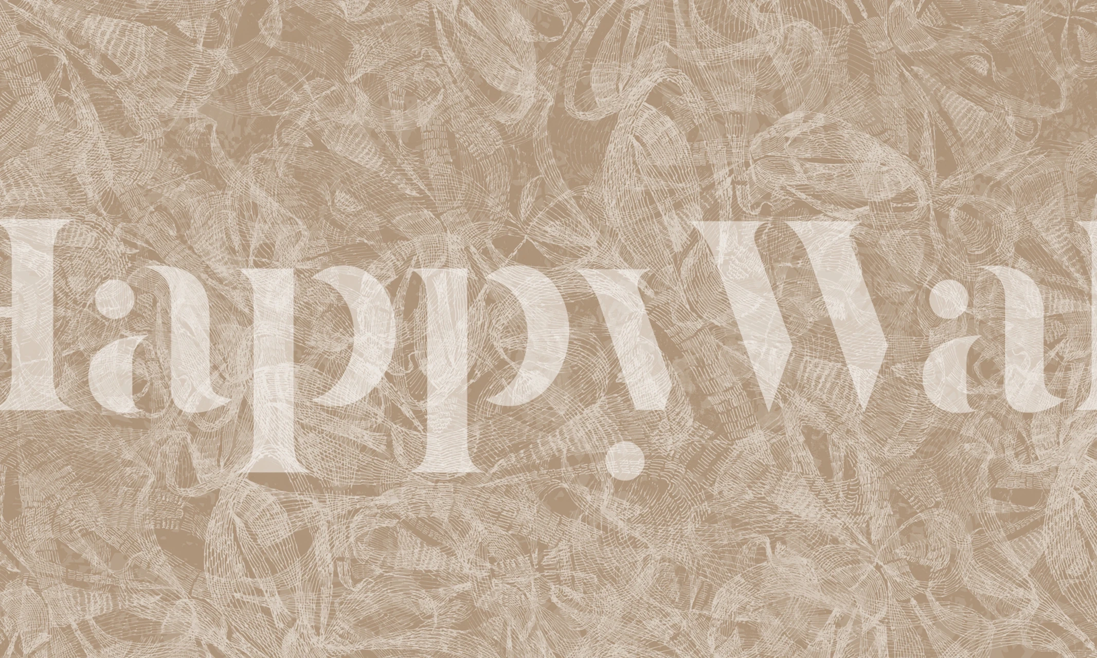 Beige textured stroke wallpaper in a neutral room