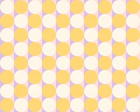 Retro Pastel Dots – Butter Yellow & Lilac wallpaper