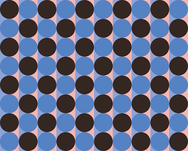Bold Geometric Dots Grid - Blue & Black