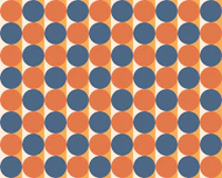 Retro Geometric Dots – Blue & Orange wallpaper