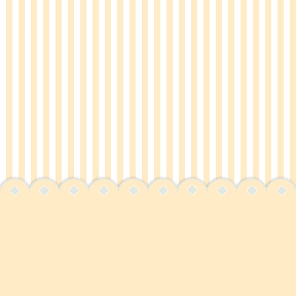 Nursery Yellow Stripes & Scallops Sage Dots