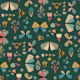 Country Whimsy Butterfly Meadow on Green