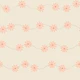 Retro Wavy Blush Daisy Chain on Cream
