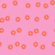 Wavy Daisy Chain Red and Hot Pink